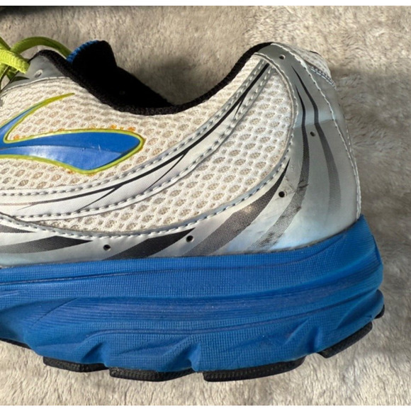 Brooks Launch Metallic Silver Blue Green Athletic Running Shoes Mens Size 13 - Picture 9 of 9